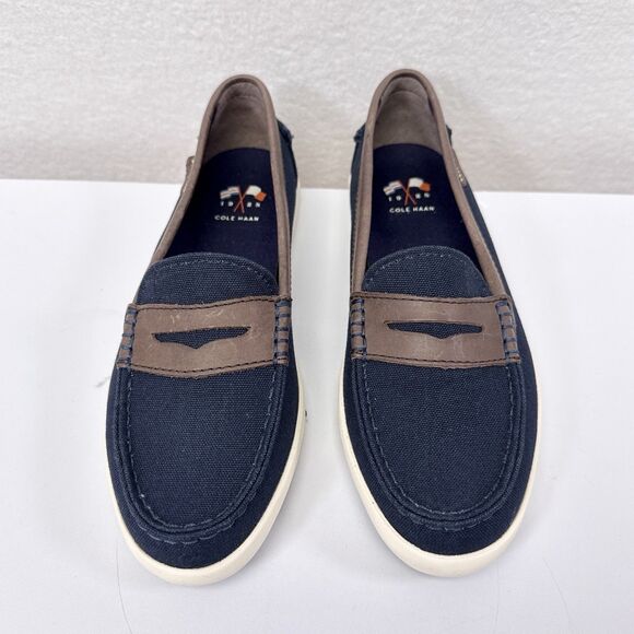 Cole Haan Loafers Womens Size 7 B Navy Blue Brown Nantucket Penny W07033 - Picture 2 of 7